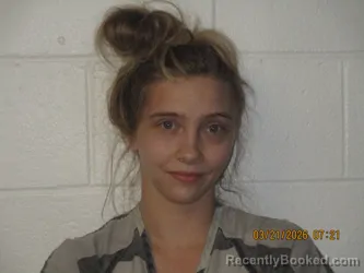 Mugshot of Mackenzie R Blackwell booked in Orange County, Indiana on March 21, 2026