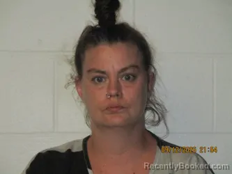 Mugshot of Ashley D Slayton booked in Orange County, Indiana on September 12, 2026