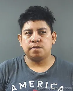 Mugshot of LEOBANI PEREZ SANTIZO booked in Posey County, Indiana on July 8, 2026