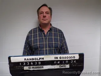 Mugshot of Richard Matthew Herold booked in Randolph County, Indiana on April 10, 2026