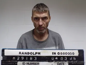 Mugshot of Billy Edward Binion booked in Randolph County, Indiana on March 30, 2026