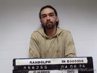 Mugshot of Eric E Lamas-Funk booked in Randolph County, Indiana on April 6, 2026