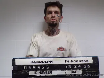 Mugshot of Nicholas Robert Lewis Daniels booked in Randolph County, Indiana on March 24, 2026