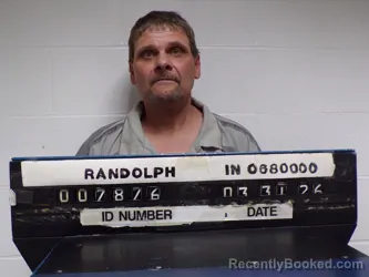 Mugshot of Christopher Michael Aslinger booked in Randolph County, Indiana on March 31, 2026