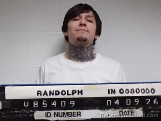 Mugshot of Zackerie James Alexander Coons booked in Randolph County, Indiana on April 9, 2026