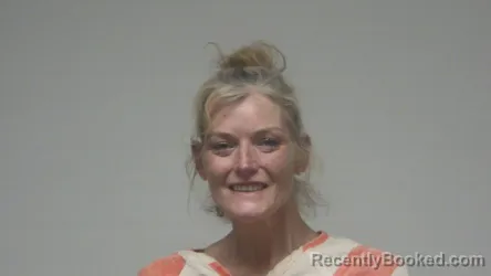 Mugshot of Odessa Ann Roberts booked in Rush County, Indiana on August 21, 2026