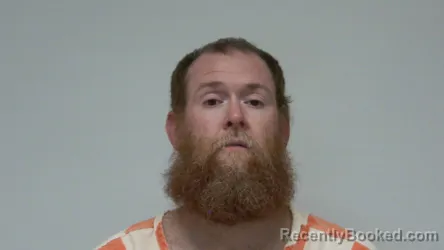 Mugshot of Dustin Eric Burford booked in Rush County, Indiana on June 23, 2026