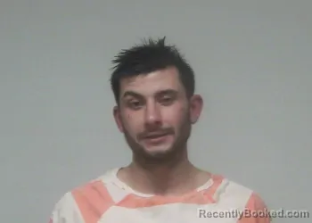 Mugshot of TYLER ERIC COMBS booked in Rush County, Indiana on March 29, 2026