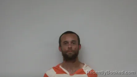 Mugshot of JUSTIN LEE HALL booked in Rush County, Indiana on July 25, 2026
