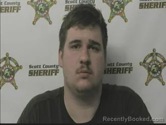 Mugshot of GARRETT RUTHERFORD booked in Scott County, Indiana on March 27, 2026