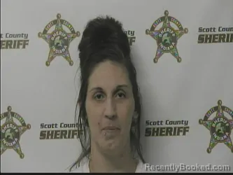 Mugshot of DESIREE LOVELL booked in Scott County, Indiana on March 30, 2026