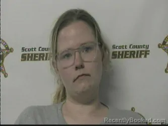 Mugshot of BRIANNA ORGAN booked in Scott County, Indiana on April 10, 2026