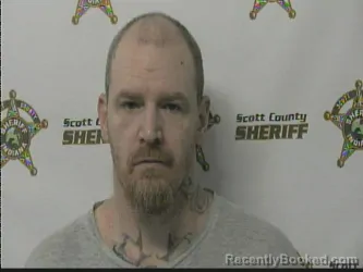 Mugshot of JONATHAN DALZELL booked in Scott County, Indiana on April 17, 2026