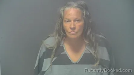 Mugshot of Cynthia Nicole Olinger booked in Shelby County, Indiana on August 22, 2026