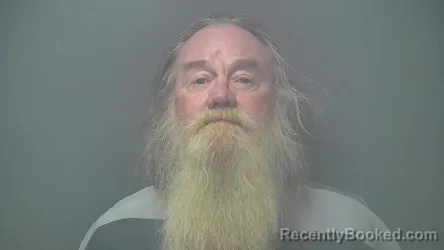 Mugshot of George Dewhurst booked in Shelby County, Indiana on August 9, 2026