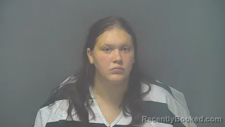 Mugshot of Katlyn Marie Vansickle booked in Shelby County, Indiana on August 13, 2026