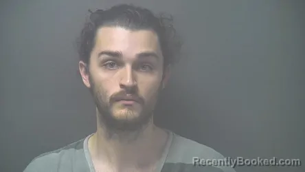 Mugshot of Preston Michael Evans booked in Shelby County, Indiana on August 5, 2026