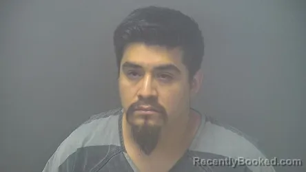 Mugshot of Uriel Sesena Cruz booked in Shelby County, Indiana on October 24, 2026