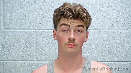 Mugshot of AVERY NATHAN MCENTARFER booked in Steuben County, Indiana on July 2, 2026