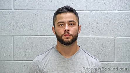Mugshot of Matias Nicolas Alvarez Ferreira booked in Steuben County, Indiana on August 20, 2026