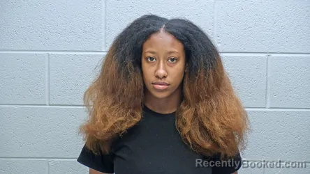Mugshot of Nyasia Angelica Catherine Diaz booked in Steuben County, Indiana on August 18, 2026