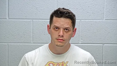 Mugshot of James Denver Tackett booked in Steuben County, Indiana on August 7, 2026