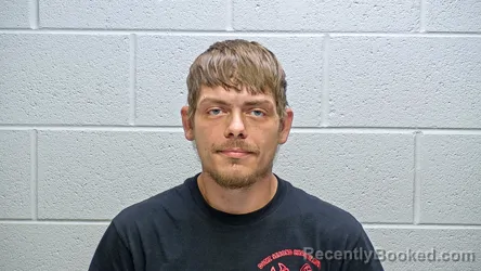 Mugshot of Domanic Jacob Hoge booked in Steuben County, Indiana on August 21, 2026