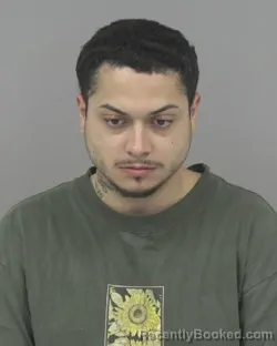 Mugshot of Eric Alejandro Guillen booked in Johnston County, North Carolina on August 12, 2026