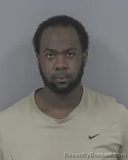 Mugshot of Omar Demetrius Montgomery booked in Johnston County, North Carolina on September 24, 2026