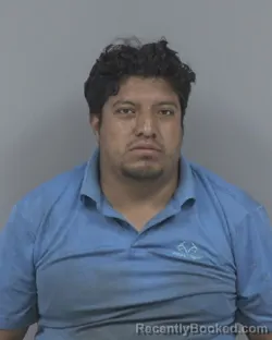 Mugshot of Rocael Ortiz Morales booked in Johnston County, North Carolina on August 27, 2026