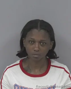 Mugshot of Stephanie Antionette Rhue booked in Johnston County, North Carolina on October 14, 2026