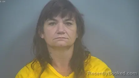 Mugshot of Opal Leann Hughbanks booked in Sullivan County, Indiana on August 21, 2026