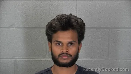 Mugshot of Dhanaraj Chaduvu booked in Tippecanoe County, Indiana on June 20, 2026