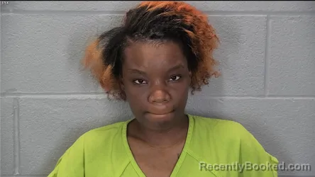Mugshot of Kalaysha Washington booked in Tippecanoe County, Indiana on July 8, 2026