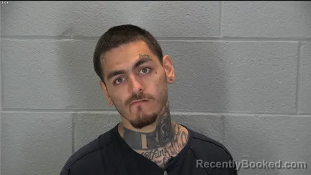 Mugshot of Jordon Michael Vega booked in Tippecanoe County, Indiana on August 3, 2026