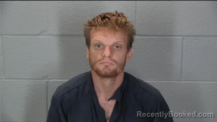 Mugshot of Aaron Lee Thompson booked in Tippecanoe County, Indiana on August 13, 2026