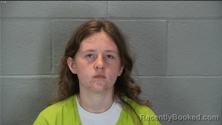 Mugshot of Lily Anne Weaver booked in Tippecanoe County, Indiana on August 15, 2026