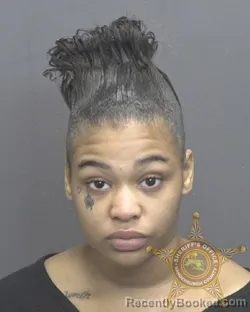 Mugshot of JASMINE BRIANA BELL booked in Vanderburgh County, Indiana on April 28, 2026