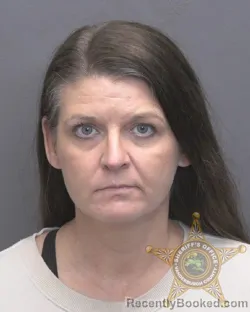 Mugshot of Brandy Deanne Houchin booked in Vanderburgh County, Indiana on August 21, 2026