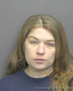 Mugshot of Olivia Laine Robey booked in Vanderburgh County, Indiana on July 29, 2026