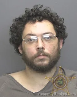 Mugshot of Joseph David Cooksey booked in Vanderburgh County, Indiana on August 6, 2026