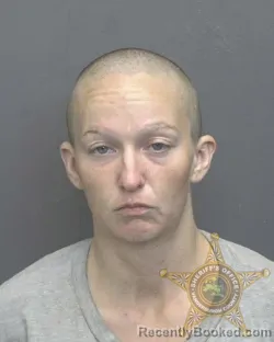 Mugshot of Kiera Skye Huggins booked in Vanderburgh County, Indiana on August 7, 2026