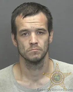 Mugshot of Casey Joe Hemingway booked in Vanderburgh County, Indiana on August 11, 2026