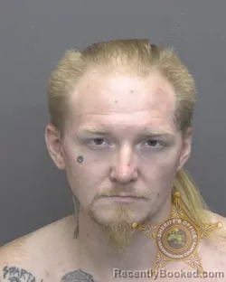Mugshot of Derek Mackinzie Briggs booked in Vanderburgh County, Indiana on August 14, 2026