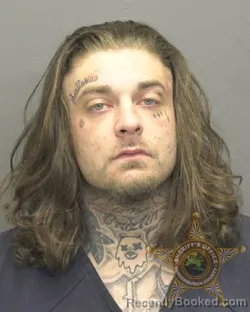 Mugshot of Brandon Keith Warren Hart booked in Vanderburgh County, Indiana on August 16, 2026