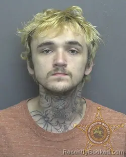 Mugshot of Tanner Daniel Blunk booked in Vanderburgh County, Indiana on September 18, 2026