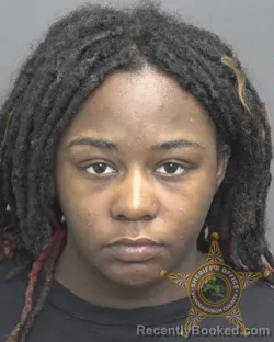 Mugshot of Krishawna Marie Jones booked in Vanderburgh County, Indiana on September 27, 2026
