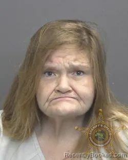 Mugshot of Claudia Johanna Wimber booked in Vanderburgh County, Indiana on October 13, 2026