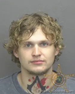 Mugshot of BLAZE JORDIN MACKEY booked in Vanderburgh County, Indiana on June 27, 2026