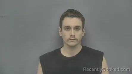 Mugshot of Austin Michael Lee Cunningham booked in Vigo County, Indiana on March 24, 2026